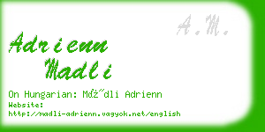 adrienn madli business card